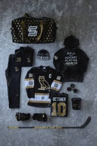 OVO x Sherwood Winter 2025 connect featuring vintage-style hockey jerseys, varsity jackets, and padded parkas