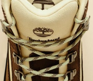 Sneakersnstuff x Timberland “Meatballs & Mash” Euro Hiker, featuring brown leather and creamy accents inspired by Swedish cuisine