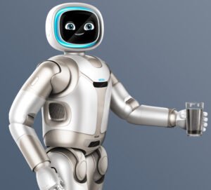 Foxconn’s Walker S1 humanoid robots assisting in iPhone assembly, showcasing advanced automation and AI technology