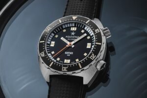 Aquastar Benthos H2 watch showcasing its Swiss craftsmanship, designed for divers with a blend of historical elegance and high functionality