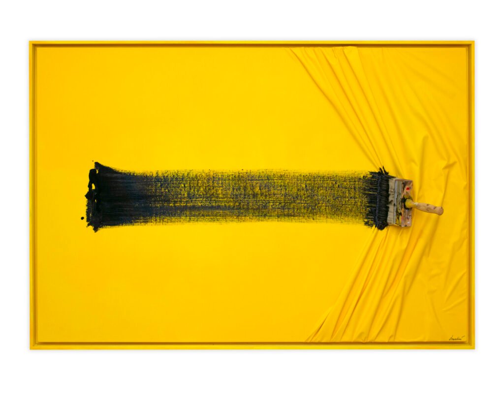 "Jean-Paul Donadini Brush Stroke, Contemporary Abstract Art, Minimalist Painting, Acrylic on Canvas, Gestural Brushstroke"