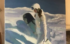 White1 by Manuela Gallo — a textured white oil painting on canvas exploring silence and emotional abstraction