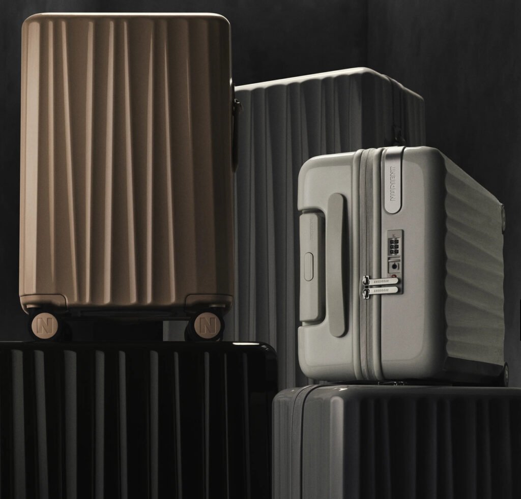NUDIENT Bold Luggage Collection by Pontus Krusing featuring sleek polycarbonate suitcases with Scandinavian design details