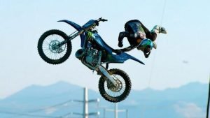 Athlete soaring above the ramp at X Games Salt Lake City 2025, representing Monster Energy’s dynamic event highlights