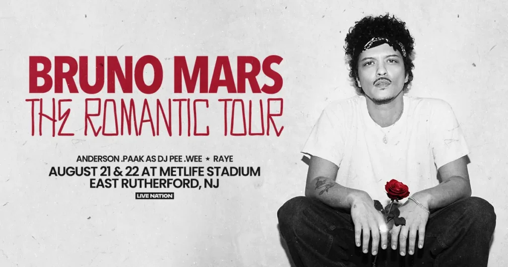 Bruno Mars: The Romantic Tour Lands at MetLife Stadium — A Two-Night Spectacle in East Rutherford