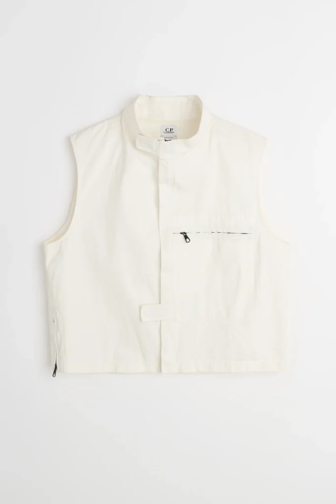 C.P. Company — 1990s Utility Gilet (White) – Vintage