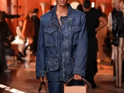 Close-up portrait of Jaden Smith with curly dreadlocks and neutral expression, studio lighting