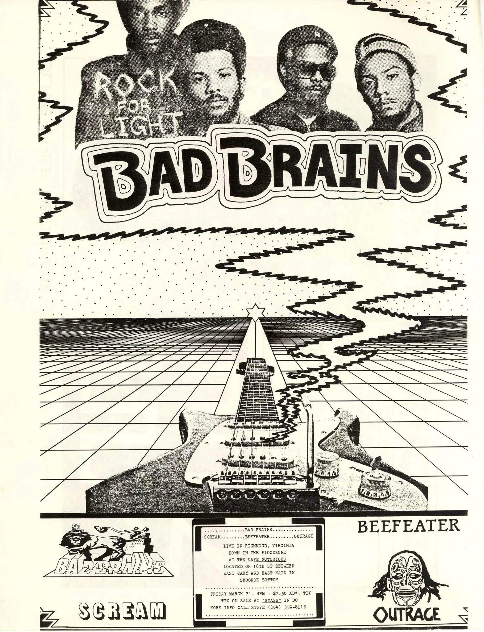 photograph capturing a chaotic live music moment inside a packed club. A performer is frozen mid-backflip above the stage, body fully inverted with legs tucked and arms out, while band members continue playing beneath him—one crouched low, another gripping a guitar to the right. The crowd presses in tightly around the stage, faces turned upward in anticipation, some reaching out. Overhead lights and exposed fixtures frame the scene, amplifying the raw, high-energy atmosphere of an underground punk or hardcore show