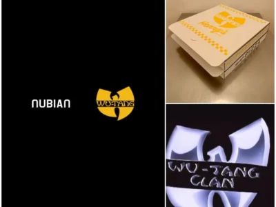 Wu-Tang Clan Pop-Up 2026 Merch & Branding Examples – Limited-edition collaborations like Nubian x Wu-Tang, custom pizza boxes, and glowing W logos that fans can expect at C.R.E.A.M. activations