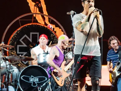 Red Hot Chili Peppers performing live. Their iconic catalog is part of the 45,000-song portfolio in Sony’s potential $4B acquisition of Recognition Music Group