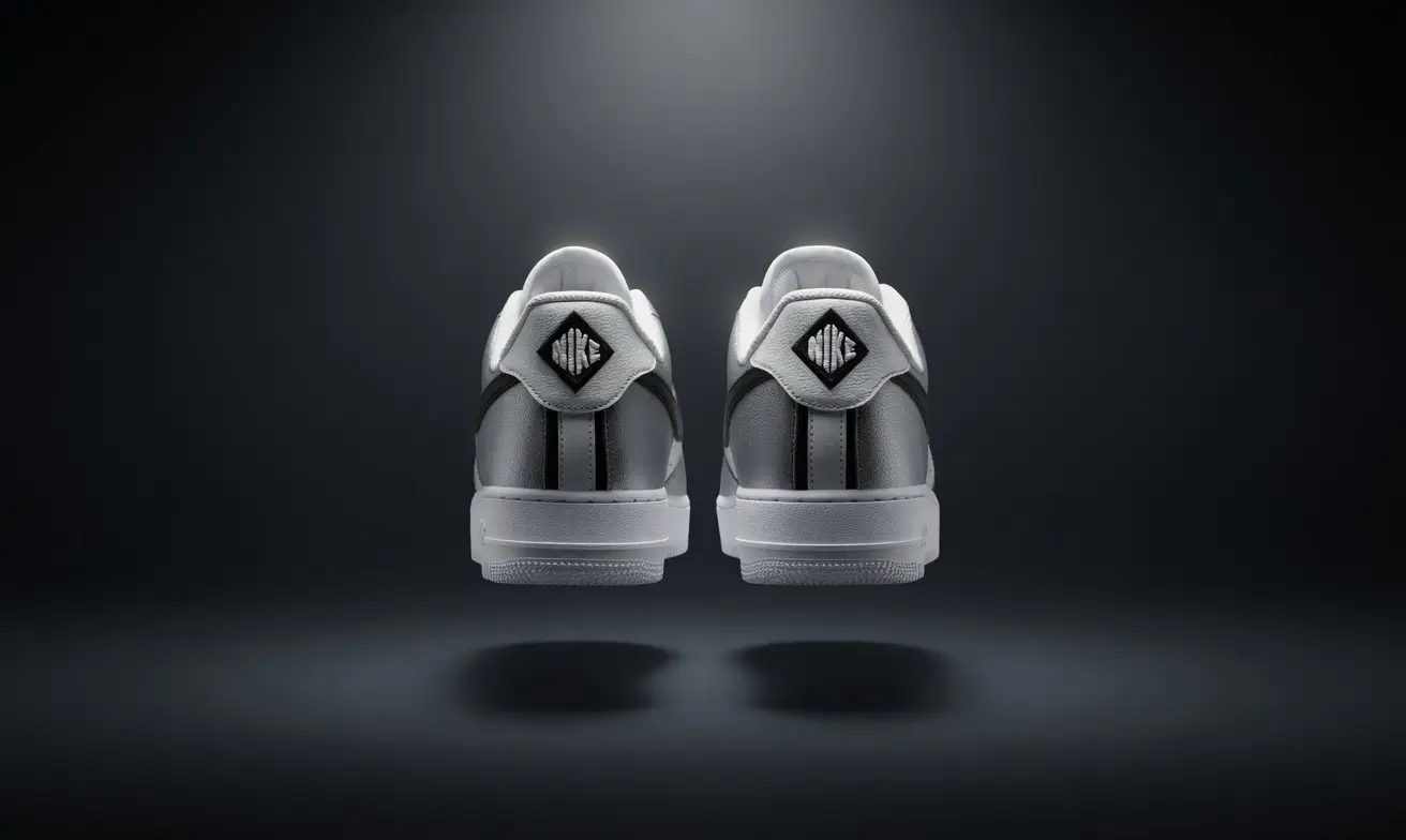 Back view perfection. Diamond Nike heel tab and metallic silver details on the AF1 ’07 Low Sport “Metallic Silver/Coconut Milk”. Clean, premium, and built to last. Releasing 6.22.2026