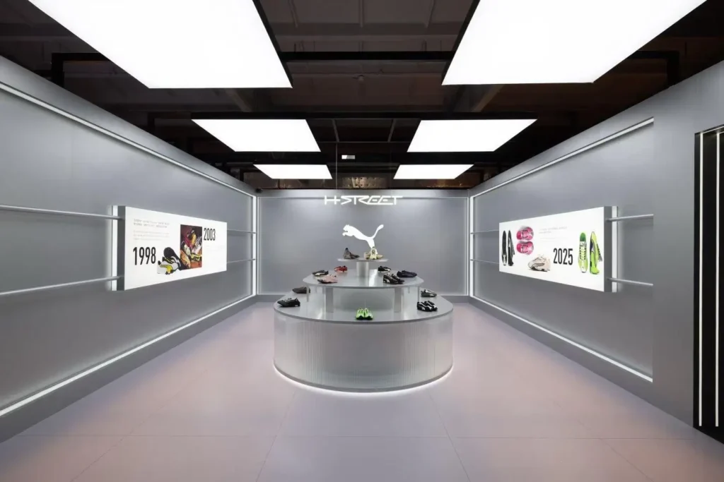 Puma H-Street Footwear Display Inside The Puma Gallery