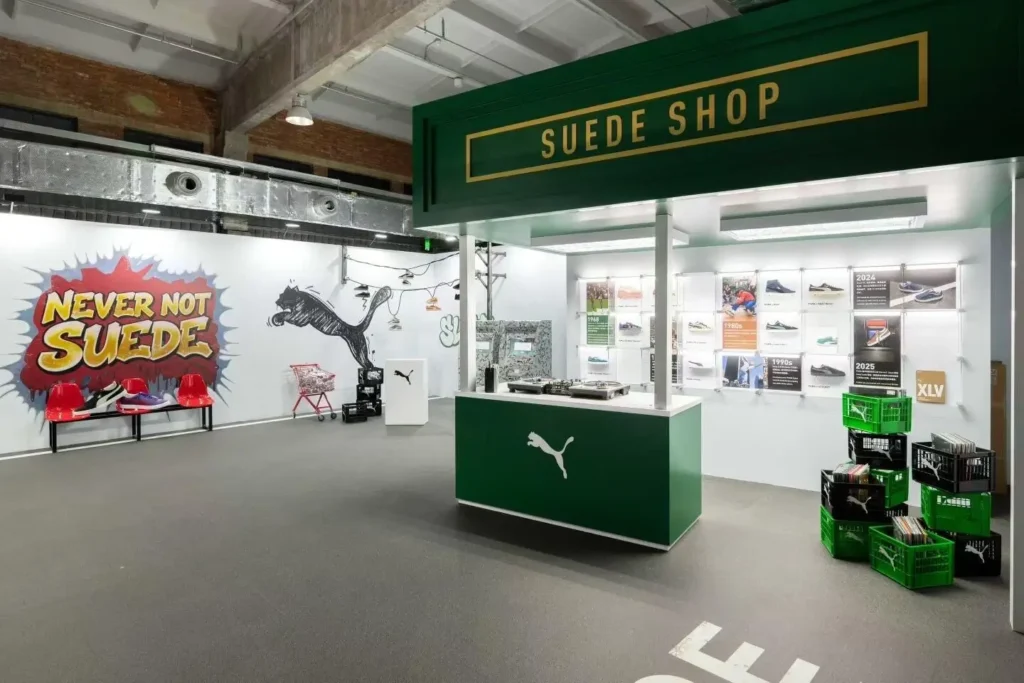 Puma Suede Shop Installation With Archival Footwear Display
