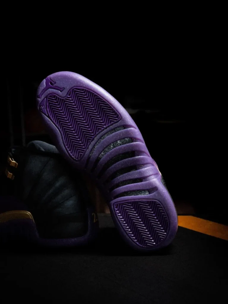 Purple Air Jordan 12 Outsole Show Herringbone Traction, Sculpt Midfoot Section, And Tonal Jumpman Brand