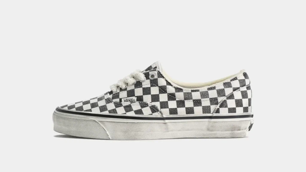 Black-And-White Checkerboard Vans Low-Top Shoe