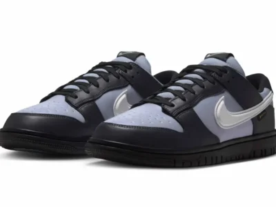 Nike Dunk Low Gore-Tex In Black And Light Blue Pair View