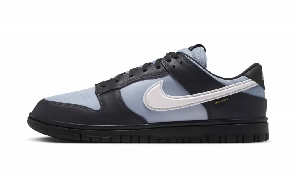 Nike Dunk Low Gore-Tex Black And Light Blue Side Profile