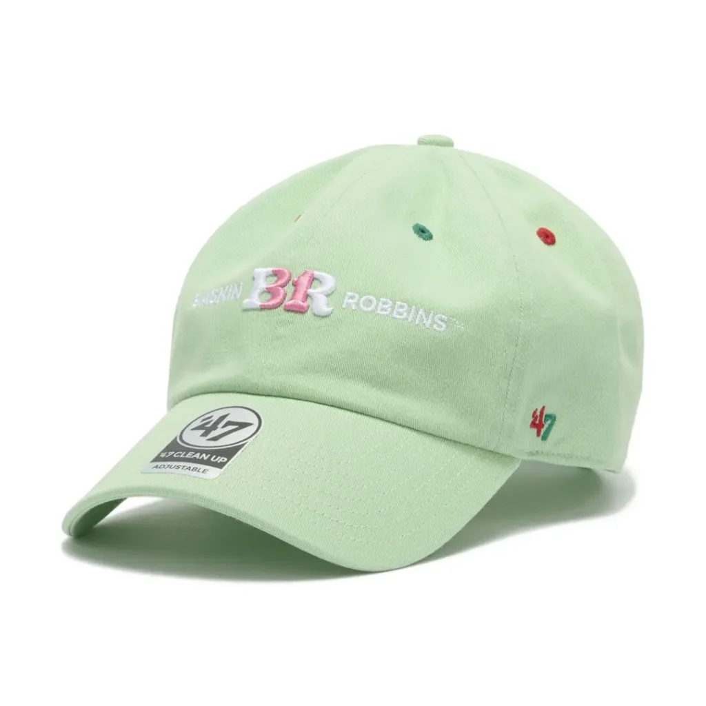 Pale green Baskin-Robbins x ’47 adjustable cap with embroidered BR logo