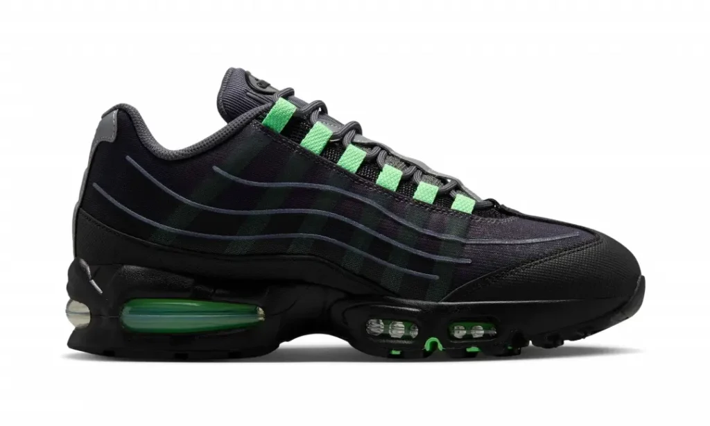 Nike Air Max 95 Black And Green Medial Side Profile