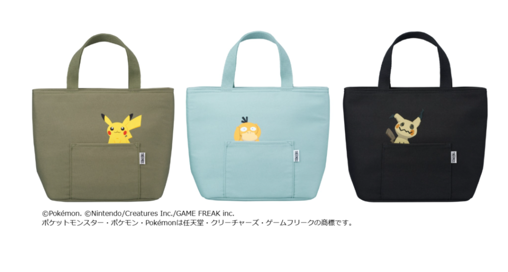 Pokémon Tote Bags Featuring Pikachu, Psyduck And Mimikyu