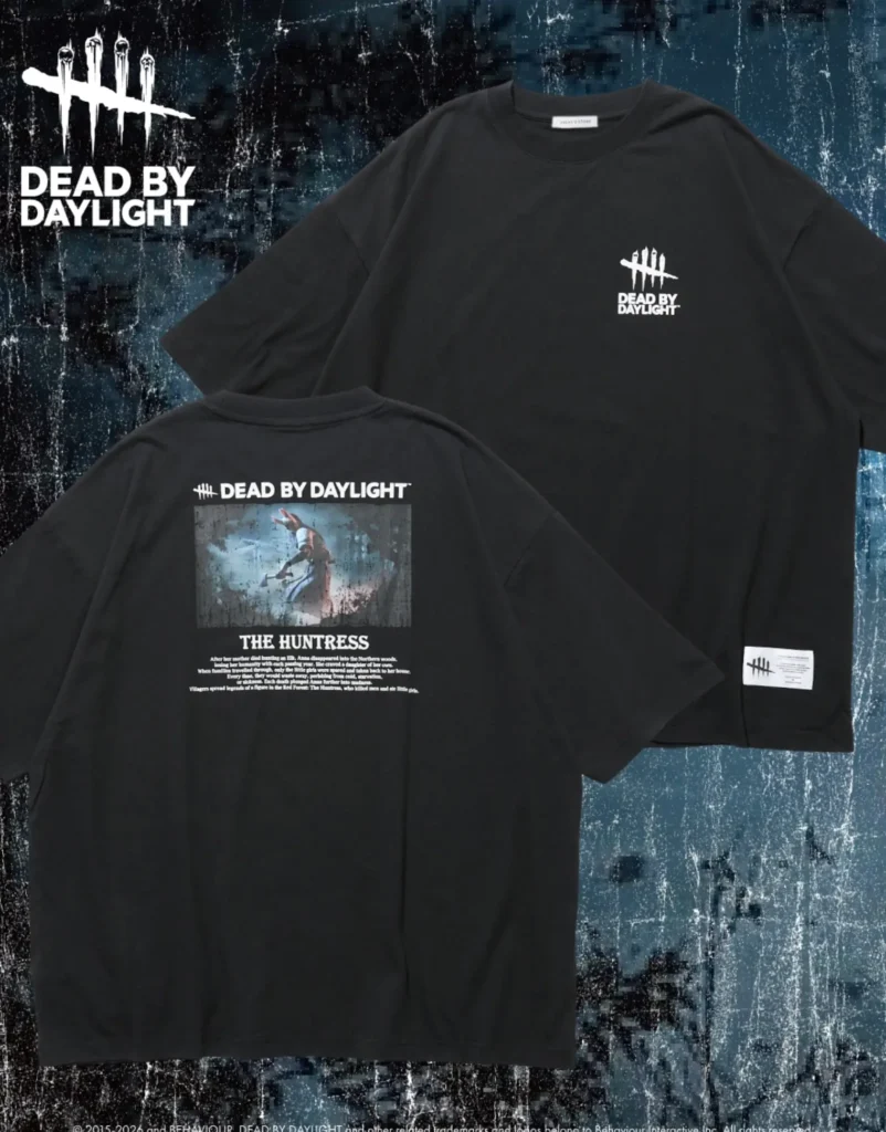 Black Dead by Daylight Tee shown front and back, featuring The Singularity graphic