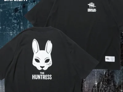 Black Dead by Daylight Tee shown front and back, featuring The Singularity graphic