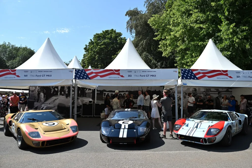 Three Historic Ford GT Race Cars Display At Goodwood Festival Of Speed