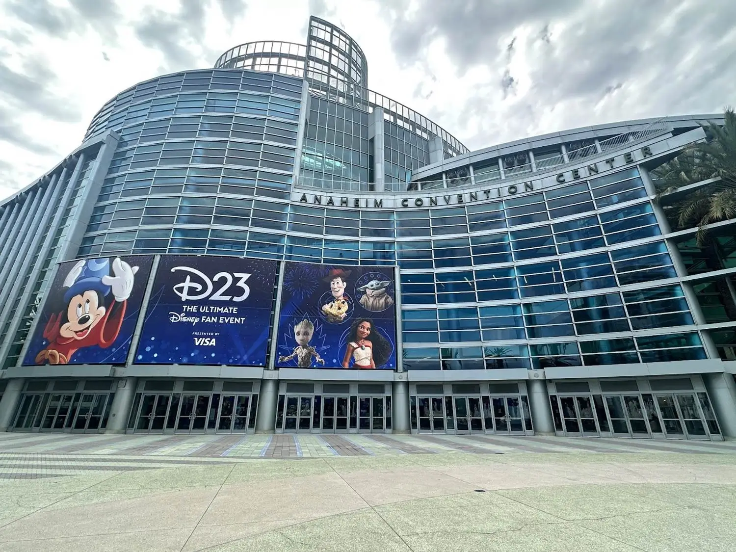 D23 Signage And Disney Character Posters Outside The Anaheim Convention Center