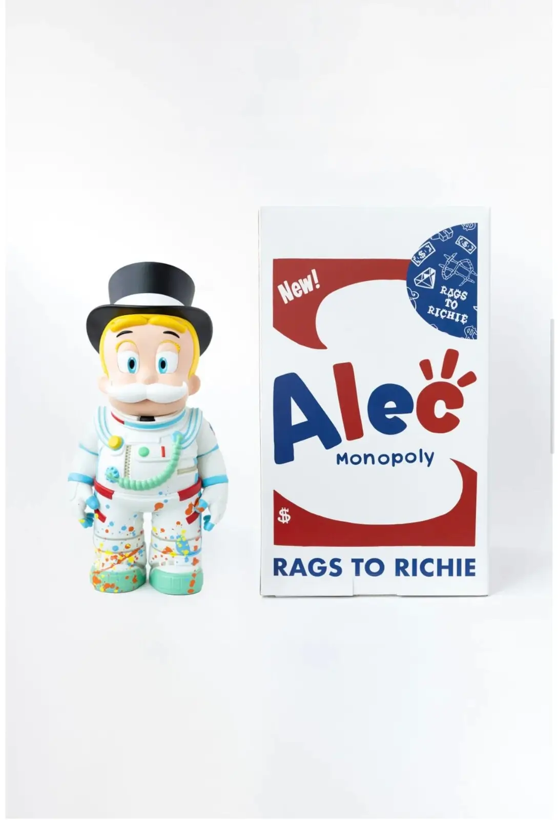 Alec Monopoly Rags To Richie Astronaut Figurine With Matching Display Box