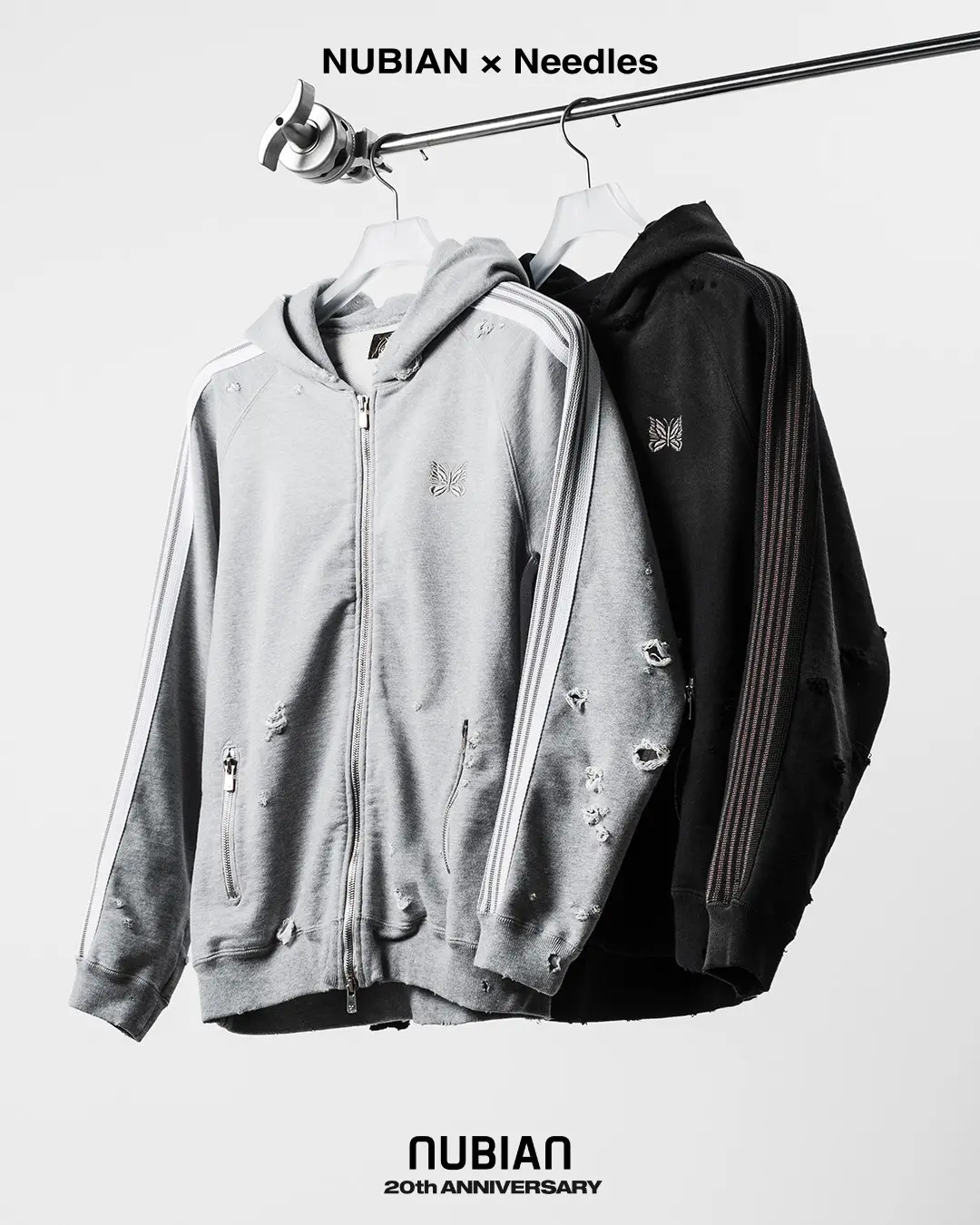 Nubian Put Distressed Cotton Jersey On Needles Track